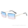 small square rectangle rimless sun glasses shades sunglasses for men women